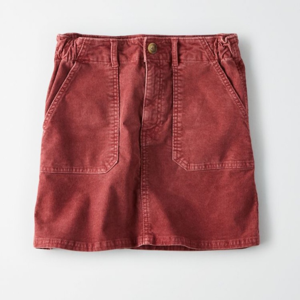 AE High-Waisted Corduroy A-Line Skirt